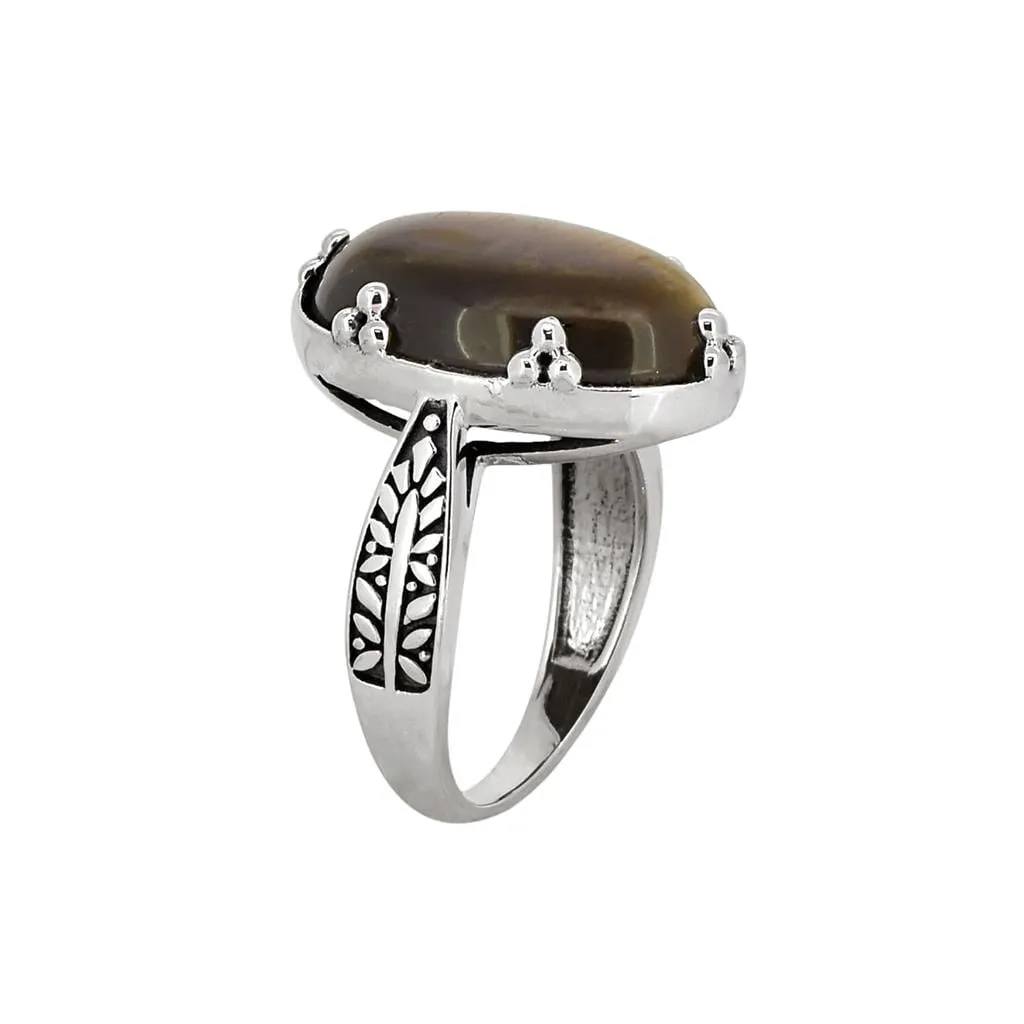 YS Gems Sterling Silver Oval Tiger Eye Ring sold by Zulily product image thumbnail 5