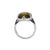 YS Gems Sterling Silver Oval Tiger Eye Ring sold by Zulily