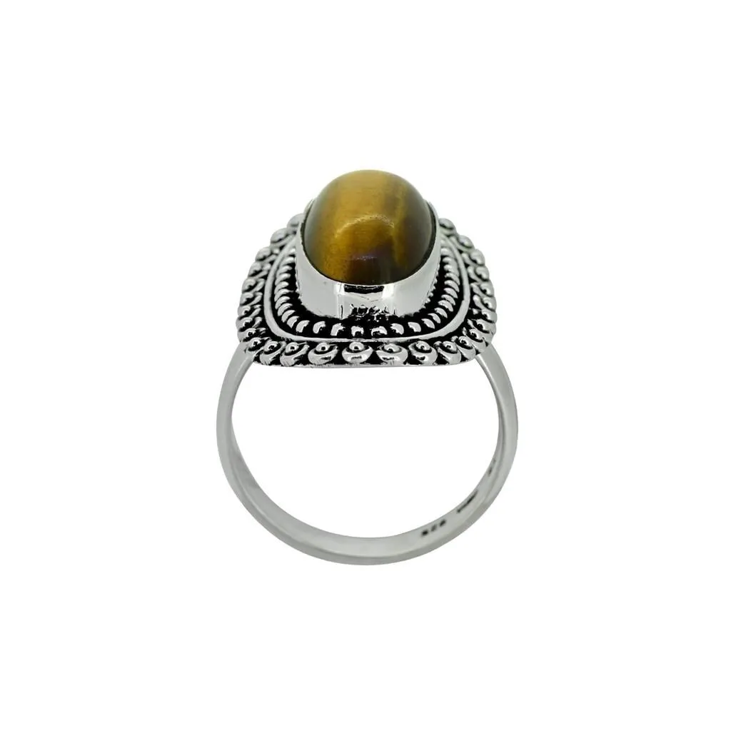 YS Gems Sterling Silver Tiger Eye Bohemian Ring sold by Zulily product image thumbnail 3
