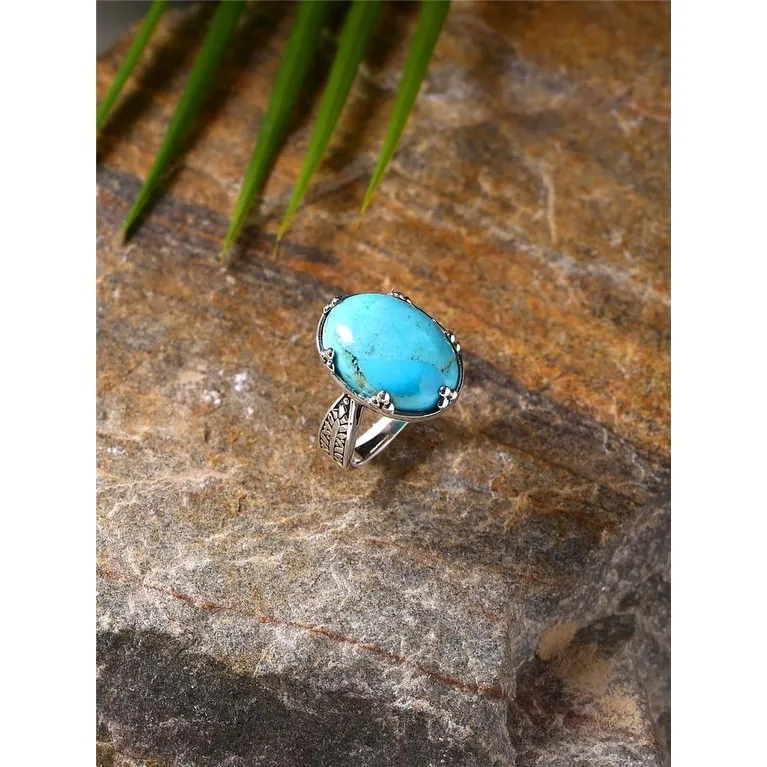 YS Gems Sterling Silver Blue Mohave Turquoise Ring sold by Zulily product image thumbnail 2