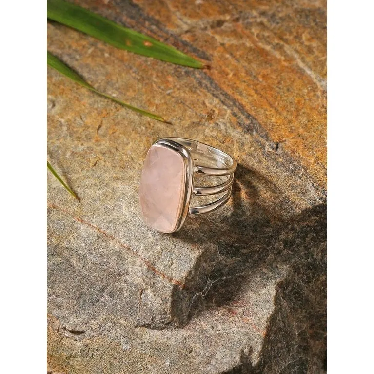 YS Gems Sterling Silver Rose Quartz Solitaire Ring sold by Zulily product image thumbnail 2