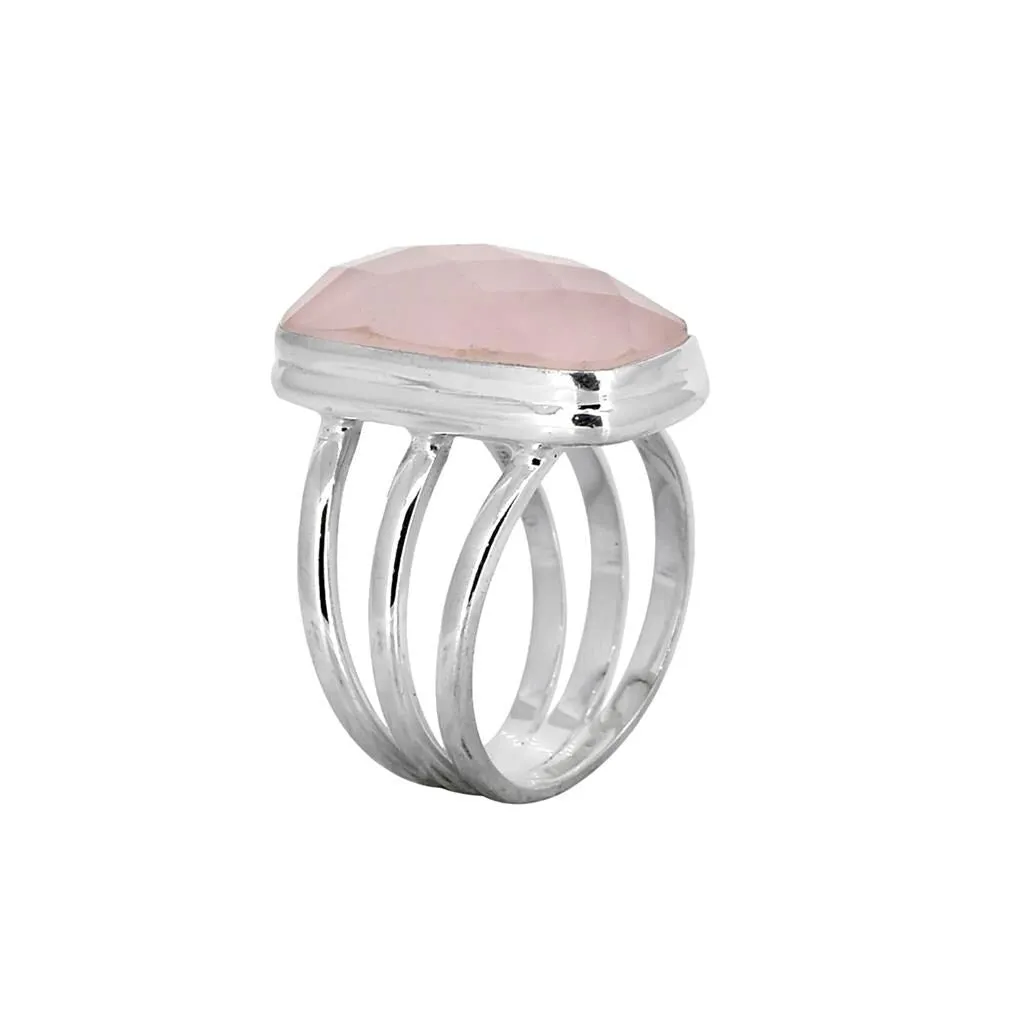 YS Gems Sterling Silver Rose Quartz Solitaire Ring sold by Zulily