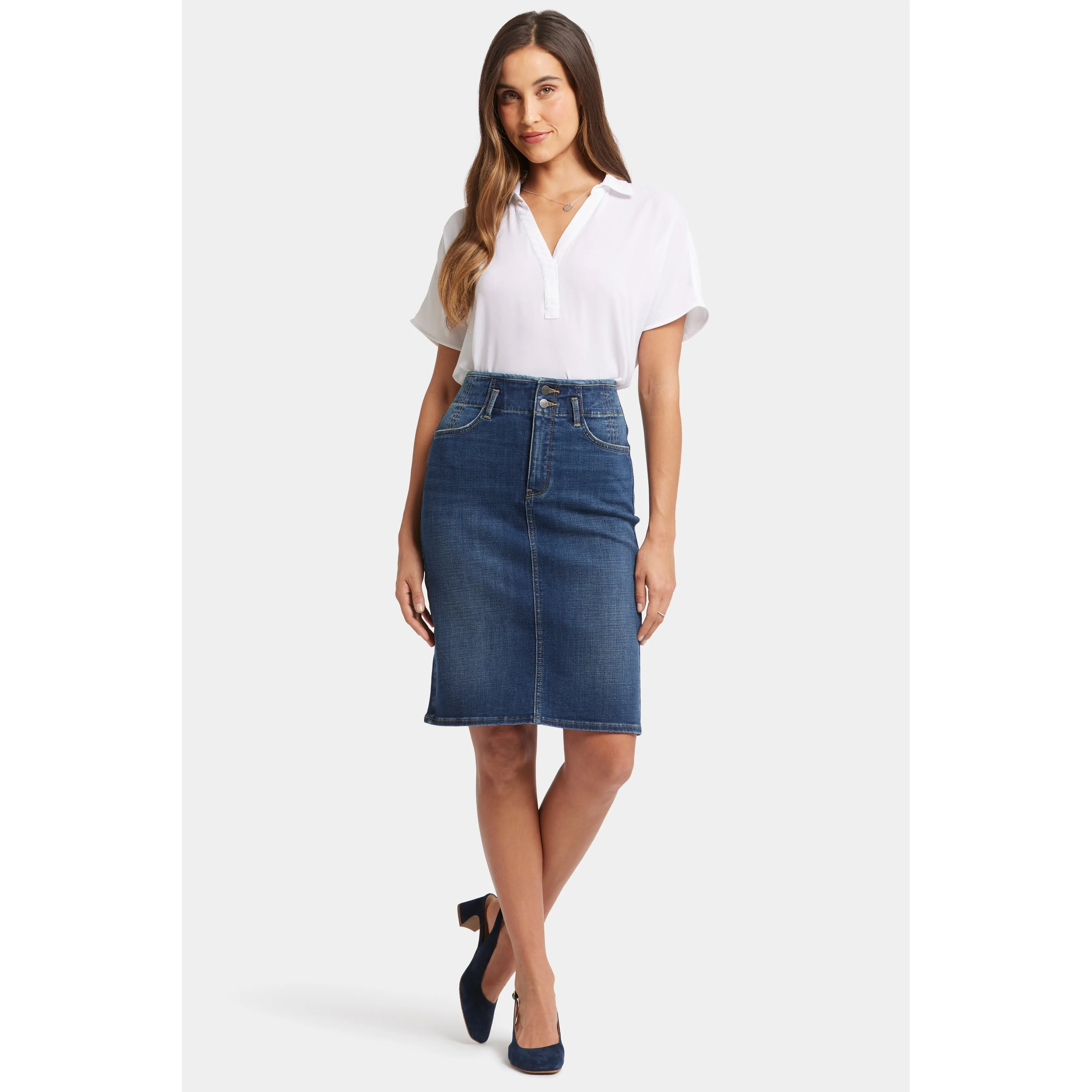 Ladies Petite-High Rise Skirt Hollywood Waistband sold by Zulily product image thumbnail 5