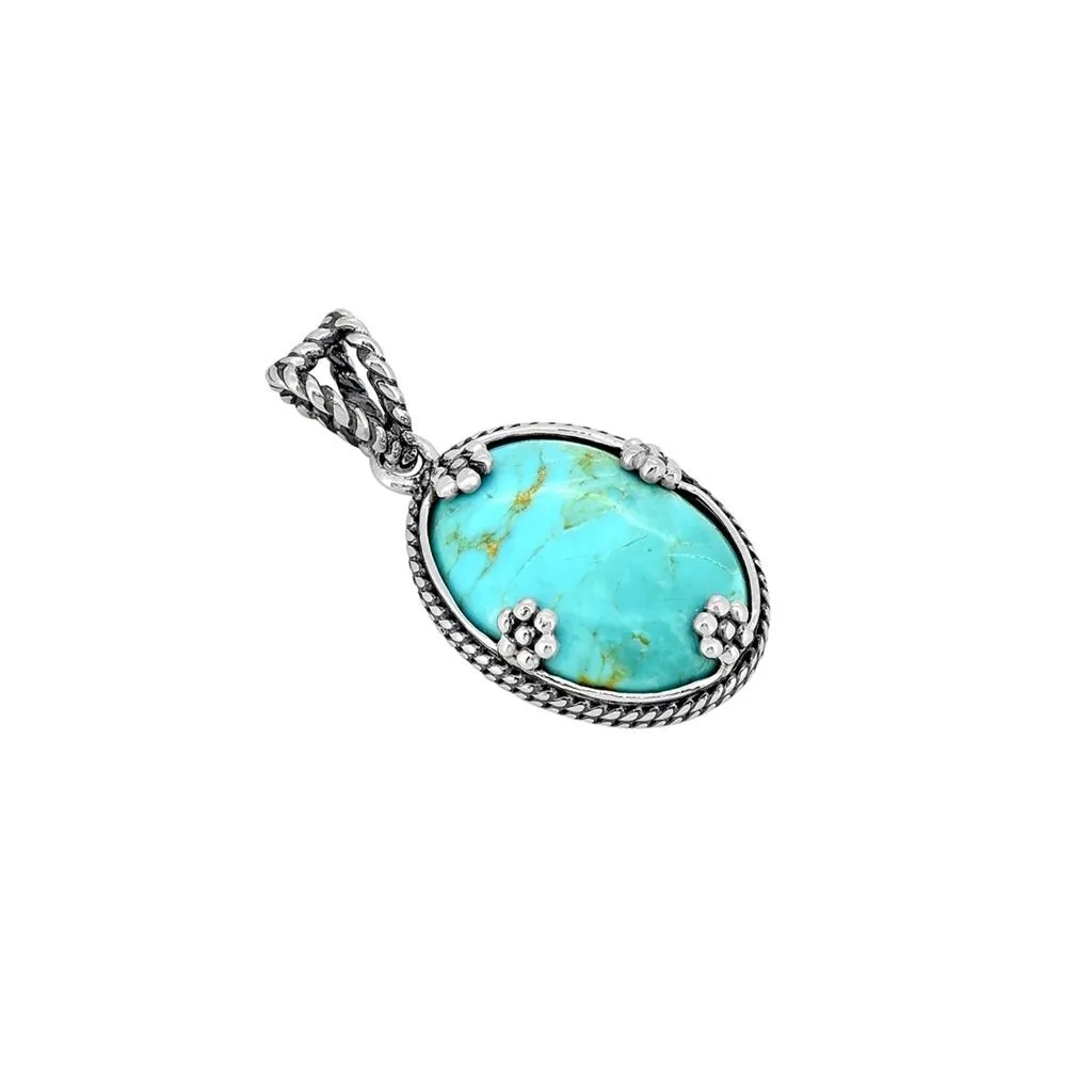 YS Gems Sterling Silver Blue Mohave Turquoise Gemstone Pendant - 0.71 x 1.34 sold by Zulily