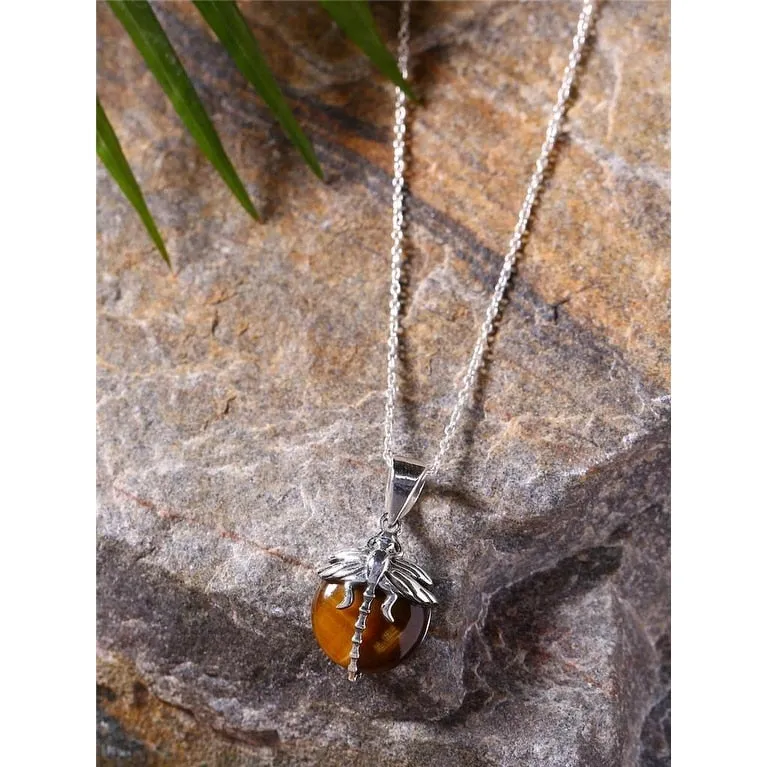 YS Gems Sterling Silver Tiger Eye Gemstone Pendant - 0.59 x 1.06 sold by Zulily product image thumbnail 2