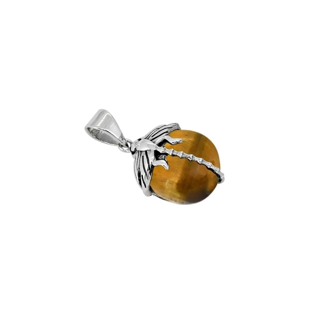 YS Gems Sterling Silver Tiger Eye Gemstone Pendant - 0.59 x 1.06 sold by Zulily