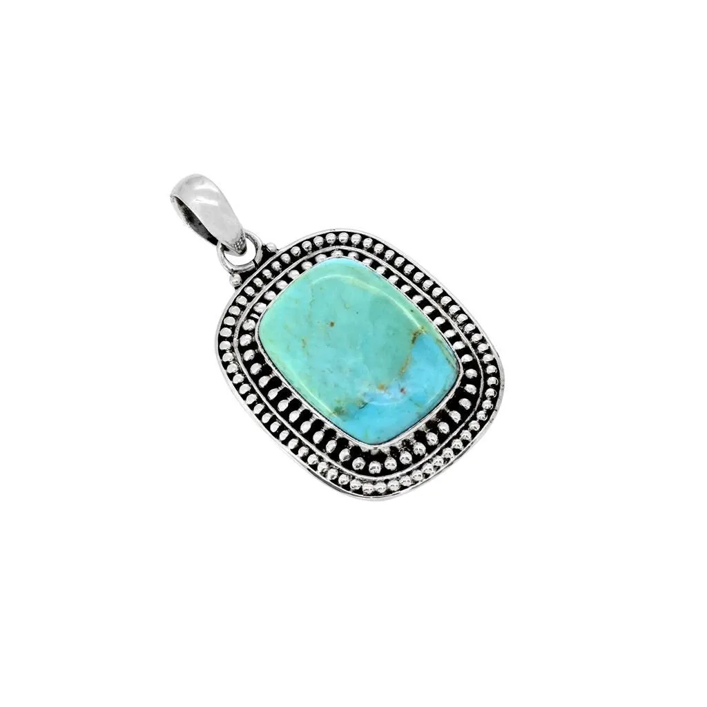 YS Gems Sterling Silver Blue Mohave Turquoise Gemstone Pendant - 0.98 x 1.65 sold by Zulily product image thumbnail 2