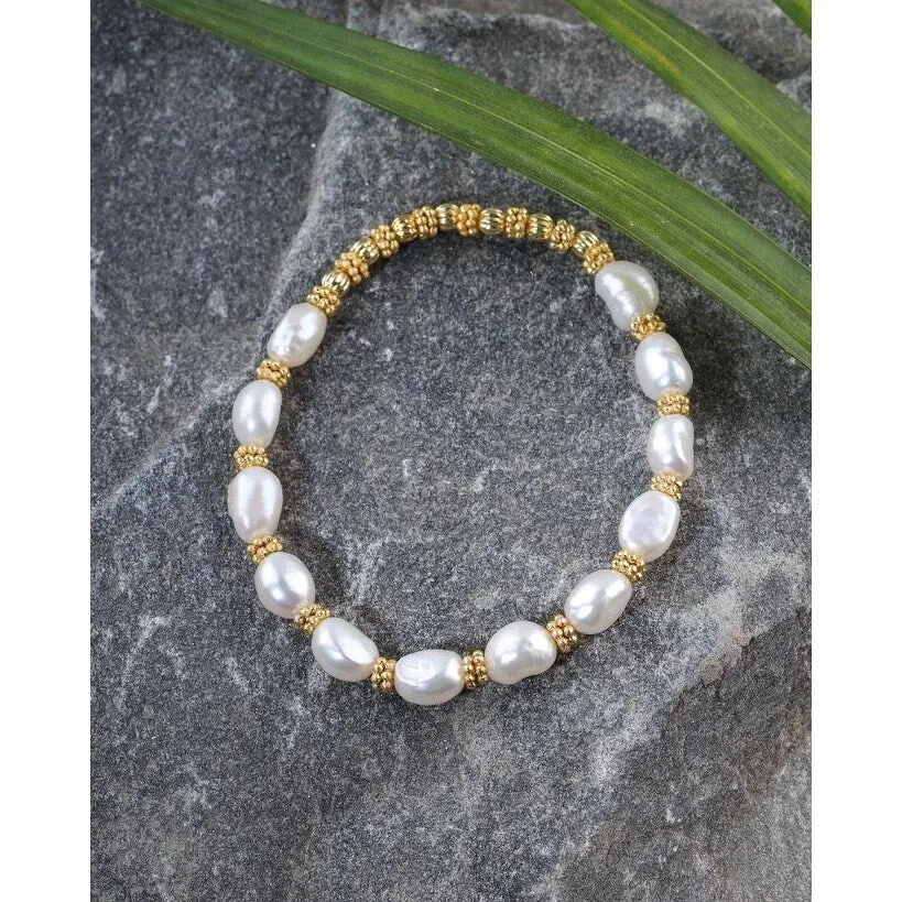 YS Gems Brass Pearl Beads Bracelet Showcasing its Shimmering Beauty sold by Zulily product image thumbnail 2