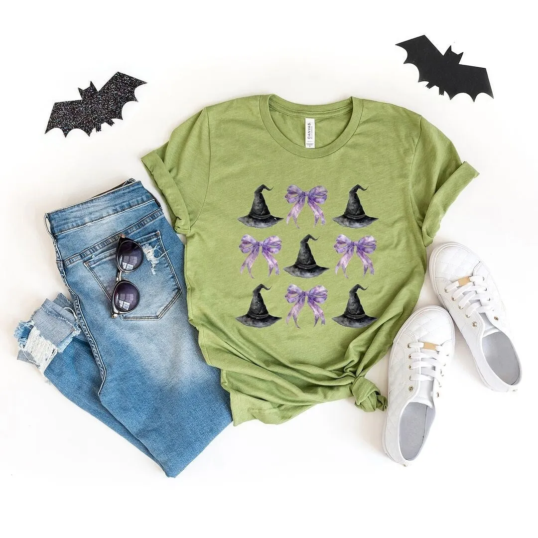 Coquette Purple Bow Witch Hat Short Sleeve Tee sold by Zulily