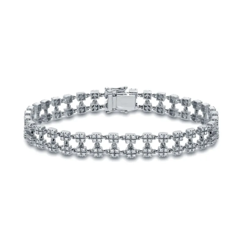 Auriya Unique 2ctw Diamond Link Tennis Bracelet 14K White Gold - 7-inch sold by Zulily