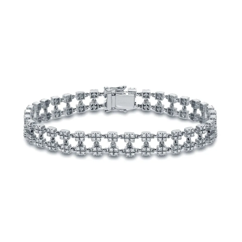 Auriya Unique 2ctw Diamond Link Tennis Bracelet 14K White Gold - 7-inch sold by Zulily