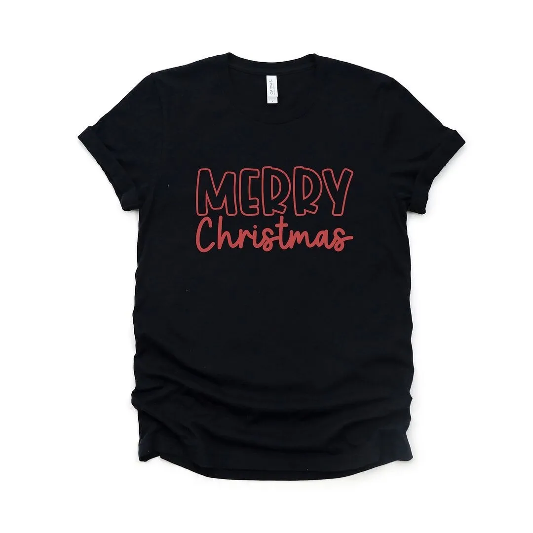 Merry Christmas Bold Short Sleeve Crewnneck Tee sold by Zulily product image thumbnail 5