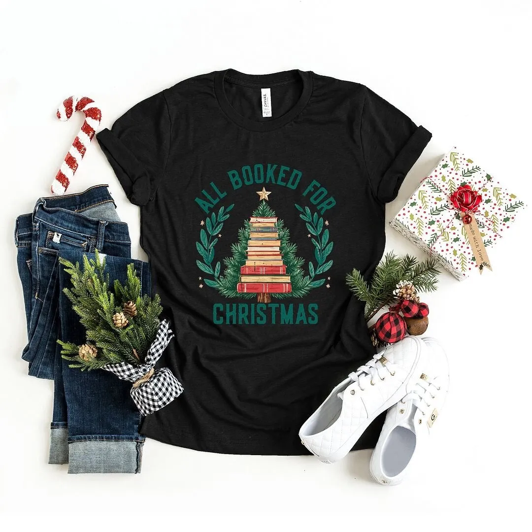 All Booked Christmas Tree Short Sleeve Crewnneck Tee sold by Zulily product image thumbnail 2