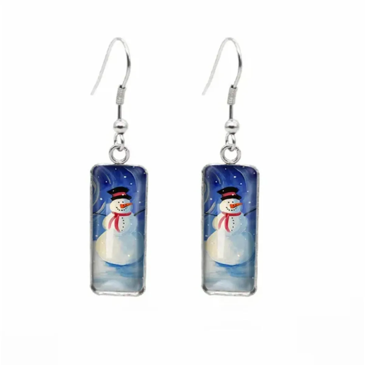 Winter Village Stainless Steel Glass Dome Rectangular Drop Earrings sold by Zulily product image thumbnail 5