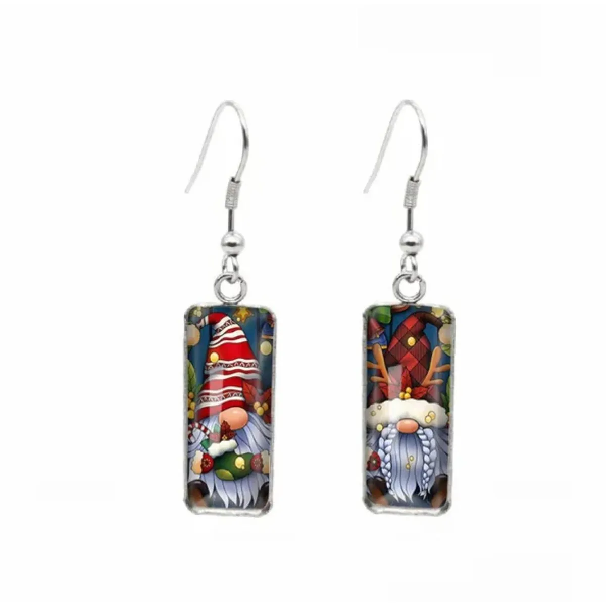 Winter Village Stainless Steel Glass Dome Rectangular Drop Earrings sold by Zulily product image thumbnail 2