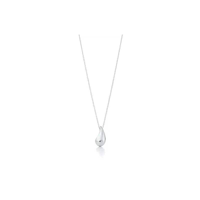 925 Sterling Silver Small Teardrop Pendant Necklace Chain 18 Inch sold by Zulily