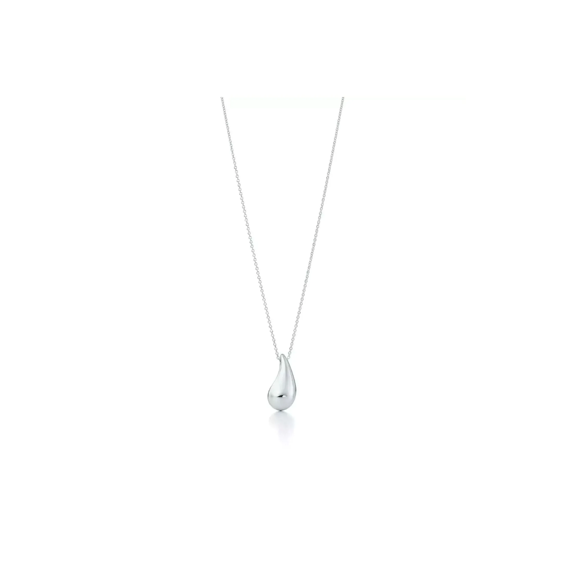 925 Sterling Silver Small Teardrop Pendant Necklace Chain 18 Inch sold by Zulily