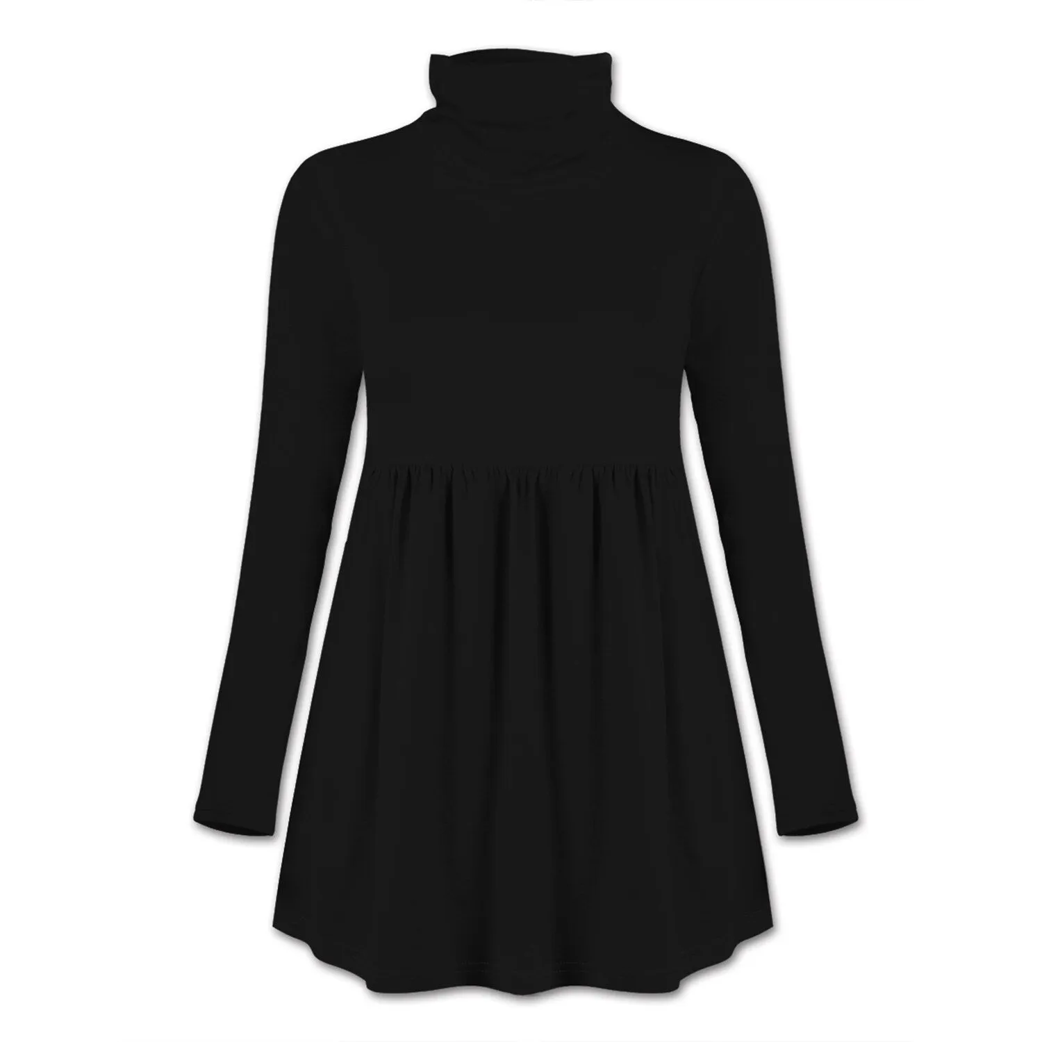 Black Mock Neck Long-Sleeve Tunic sold by Zulily product image thumbnail 3