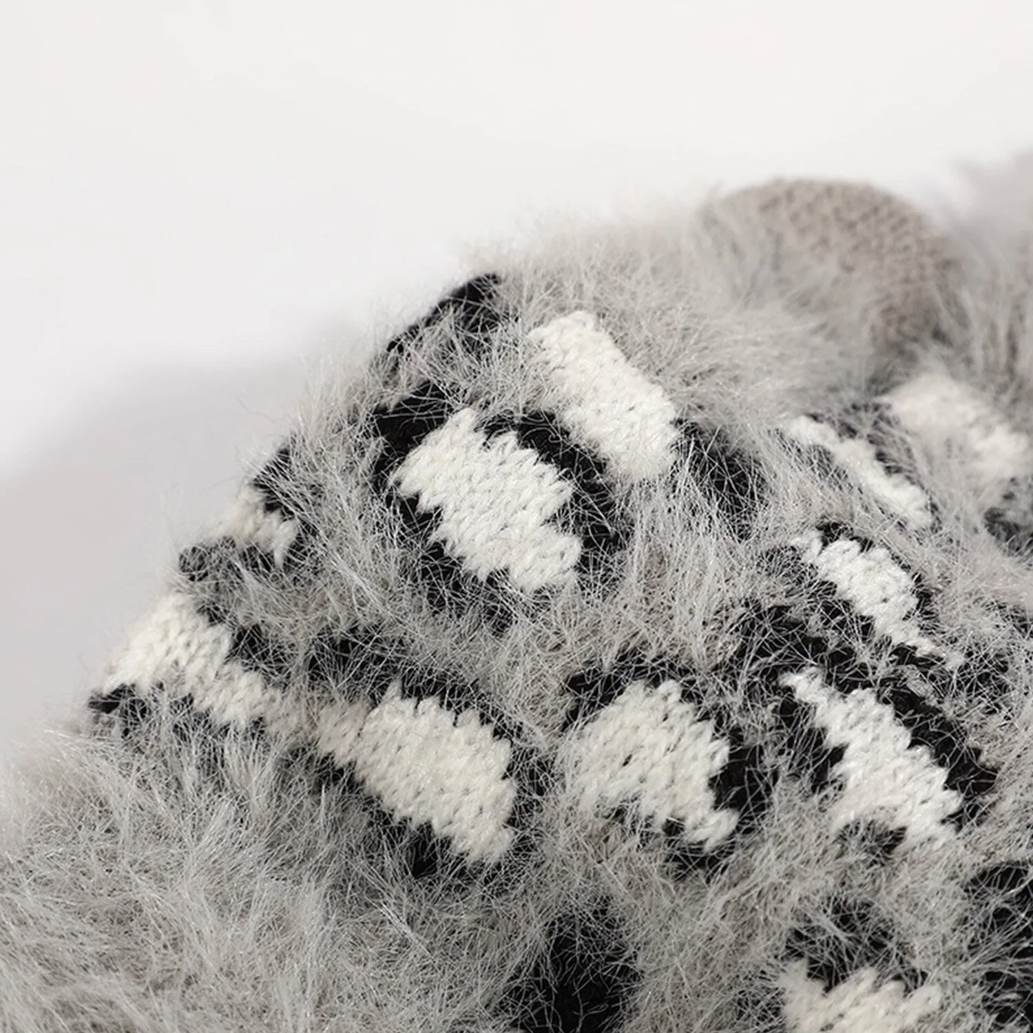 Grey Leopard Plush Gloves sold by Zulily product image thumbnail 2