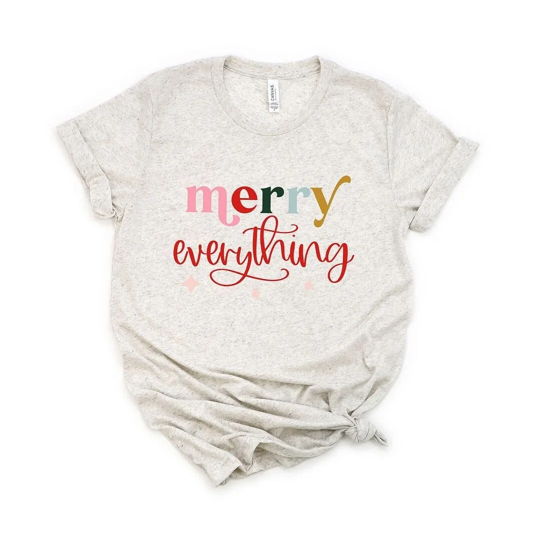 Merry Everything Colorful Short Sleeve Crewnneck Tee sold by Zulily product image thumbnail 2
