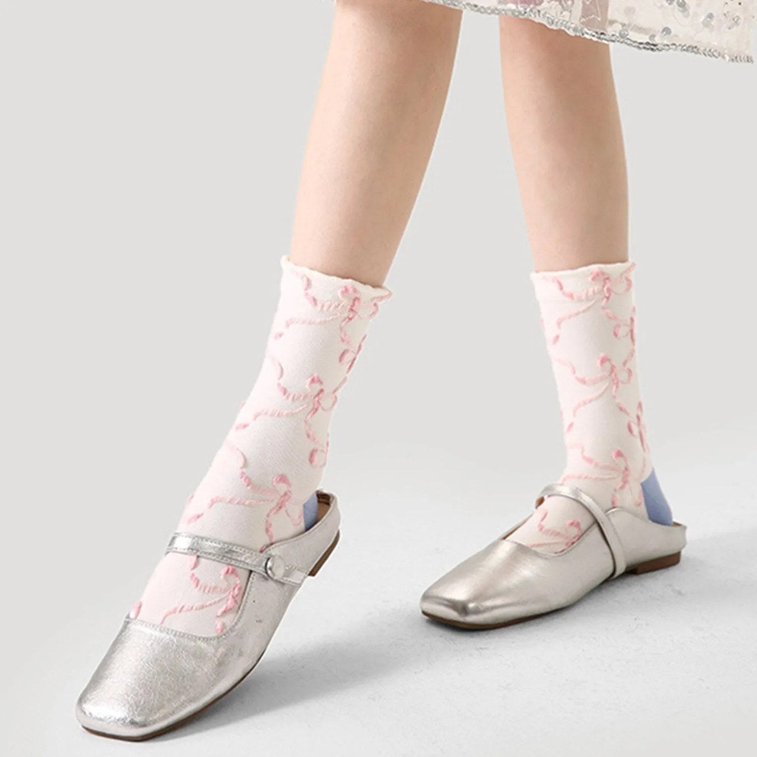 Pink Bow Socks sold by Zulily