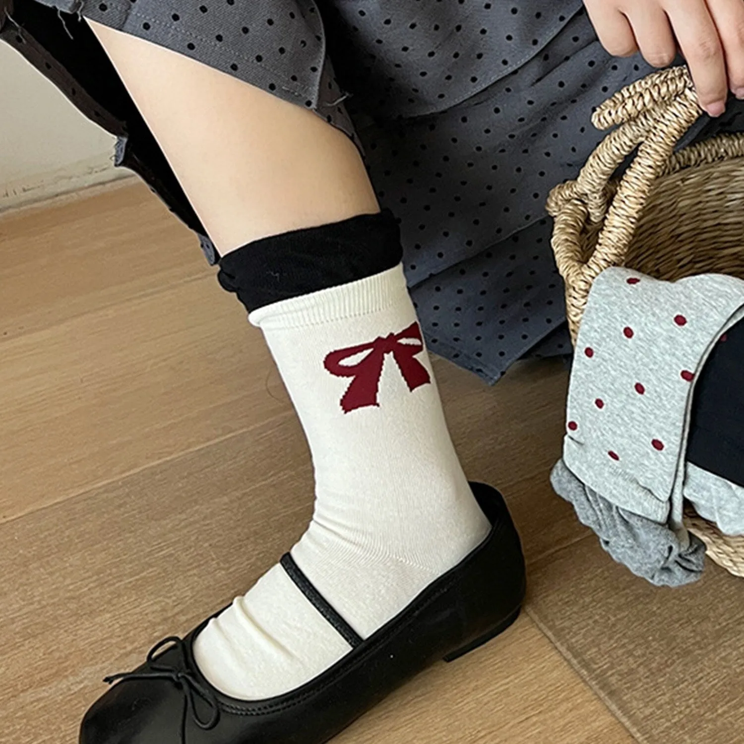 White Bow Socks sold by Zulily product image thumbnail 2