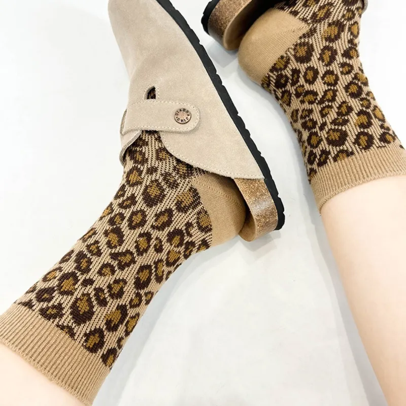 Khaki Leopard Socks sold by Zulily
