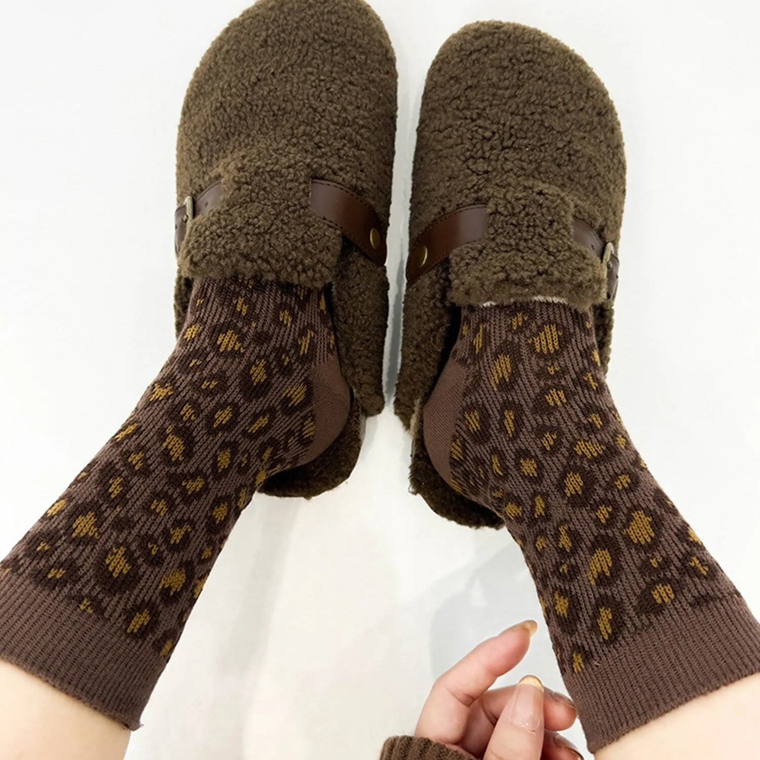 Brown Leopard Socks sold by Zulily product image thumbnail 4
