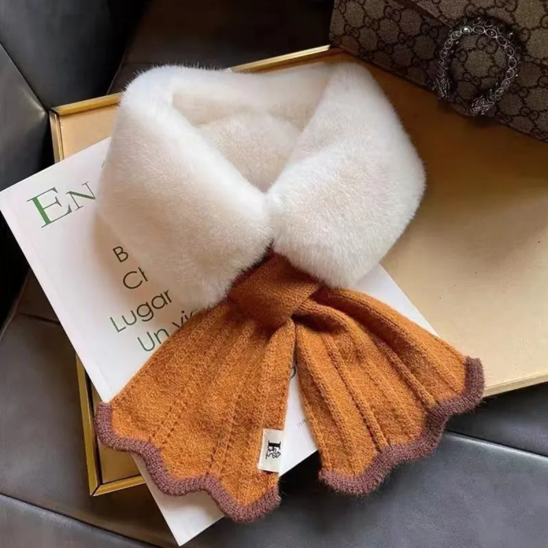 Orange Plush Cross Scarf sold by Zulily