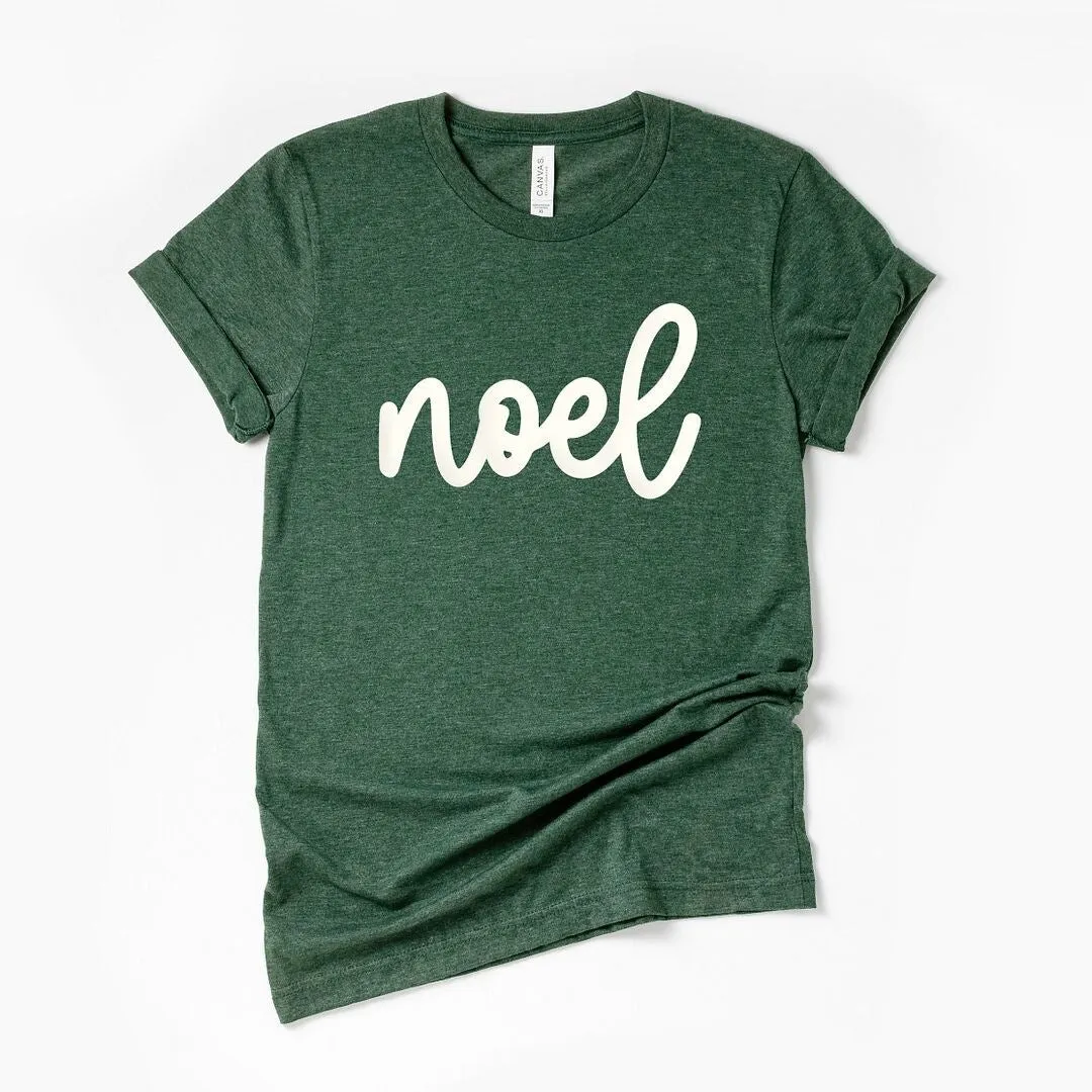 Noel Bold Cursive Puff Print Short Sleeve Tee sold by Zulily product image thumbnail 4