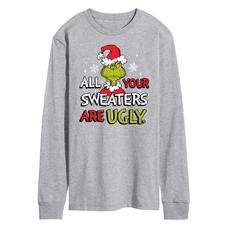 Men's The Grinch All Your Sweaters Ugly Long Sleeve Tee sold by Zulily