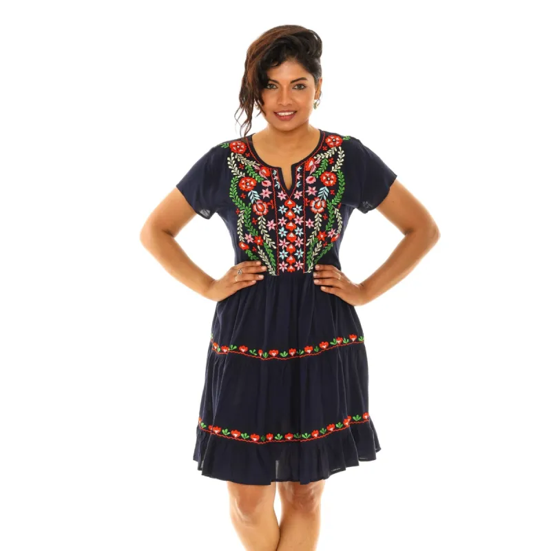 Midi Tiered Dress with Embroidery sold by Zulily