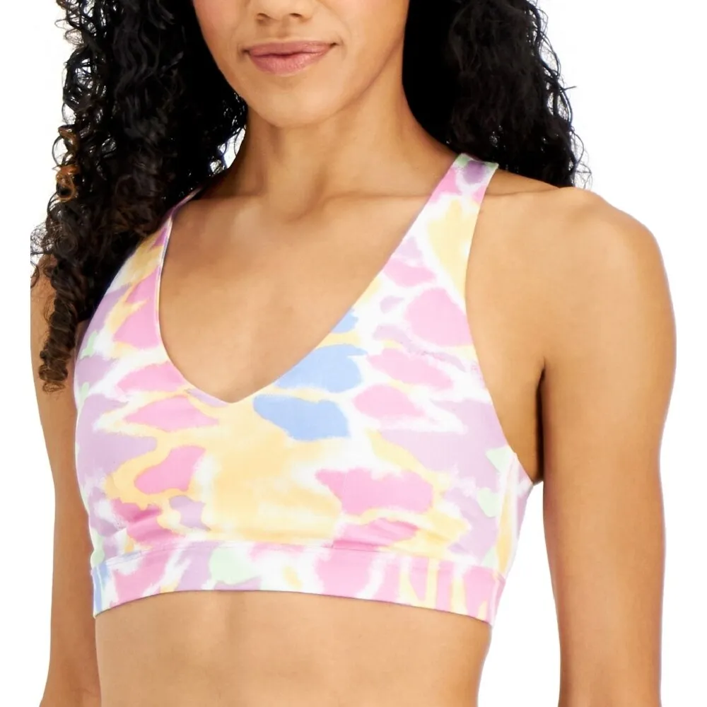ID Ideology Women's Strappy Low Impact Sports Bra White Size Small - S sold by Zulily product image thumbnail 2