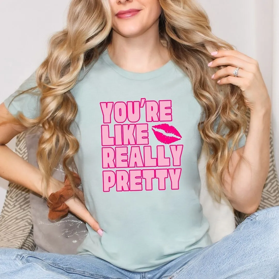 You're Like Really Pretty Short Sleeve Crewnneck Tee sold by Zulily product image thumbnail 4