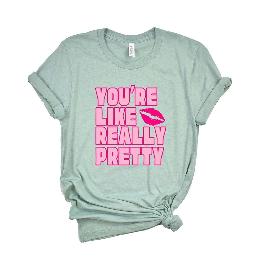 You're Like Really Pretty Short Sleeve Crewnneck Tee sold by Zulily product image thumbnail 3