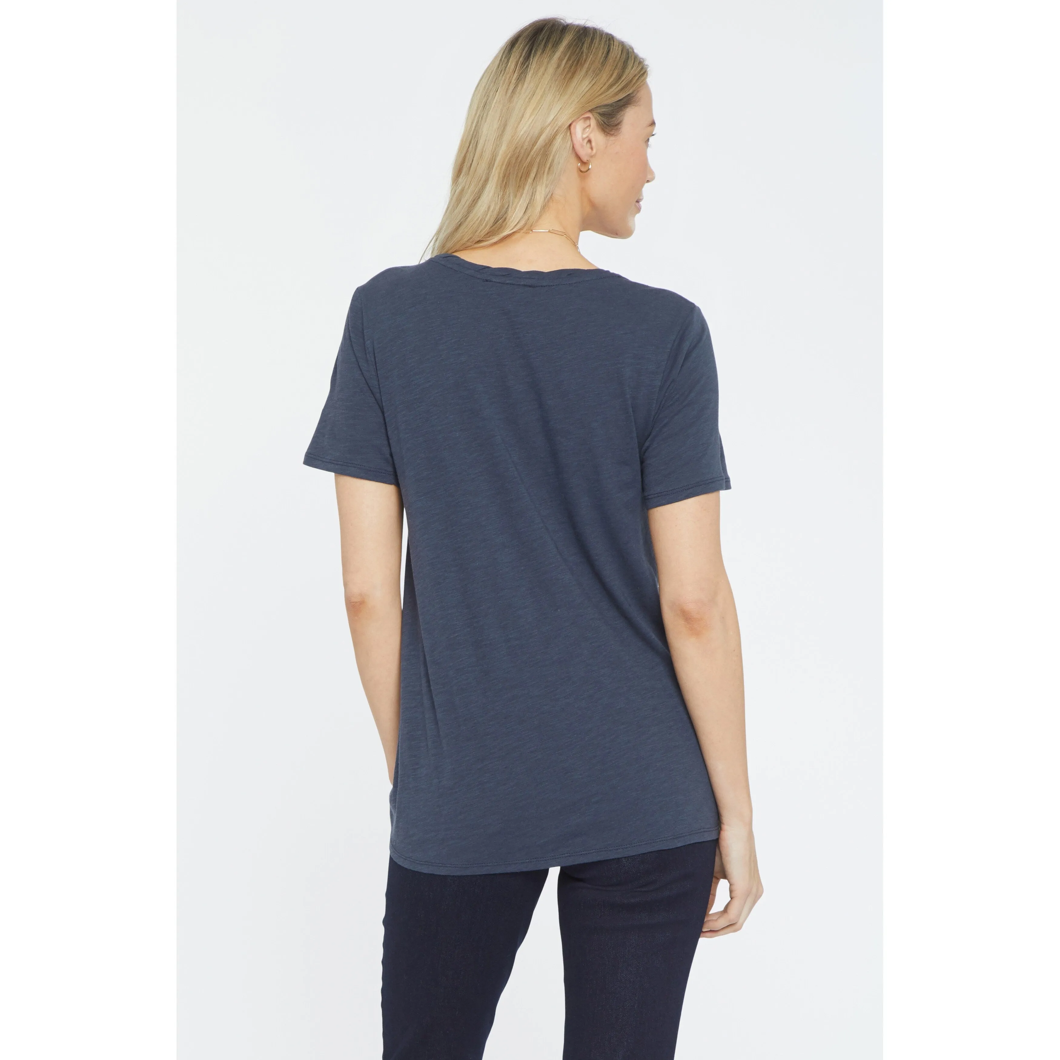 Ladies-Short Sleeve A-Line Twist V-Neck Tee sold by Zulily product image thumbnail 2