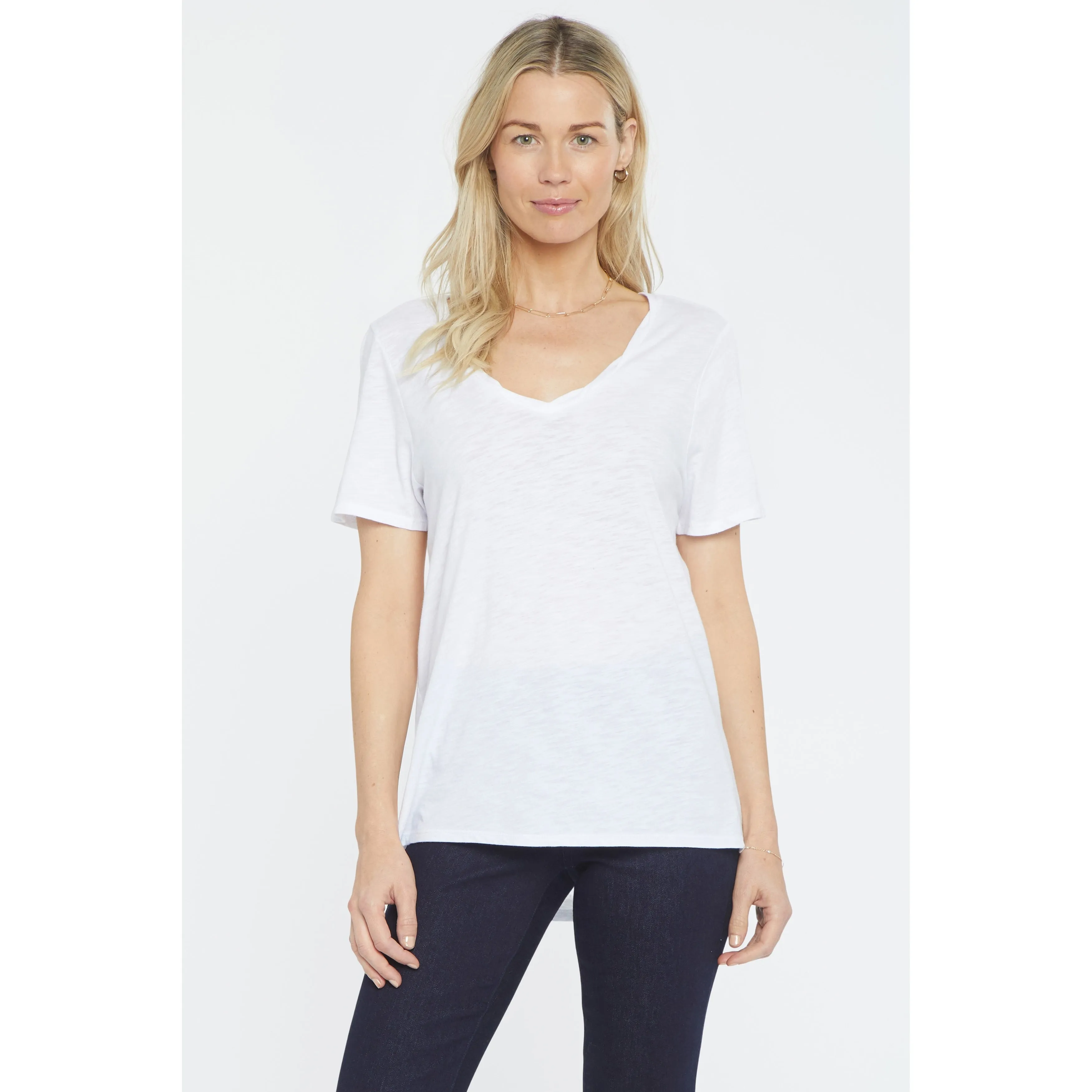 Ladies-Short Sleeve A-Line Twist V-Neck Tee sold by Zulily product image thumbnail 5