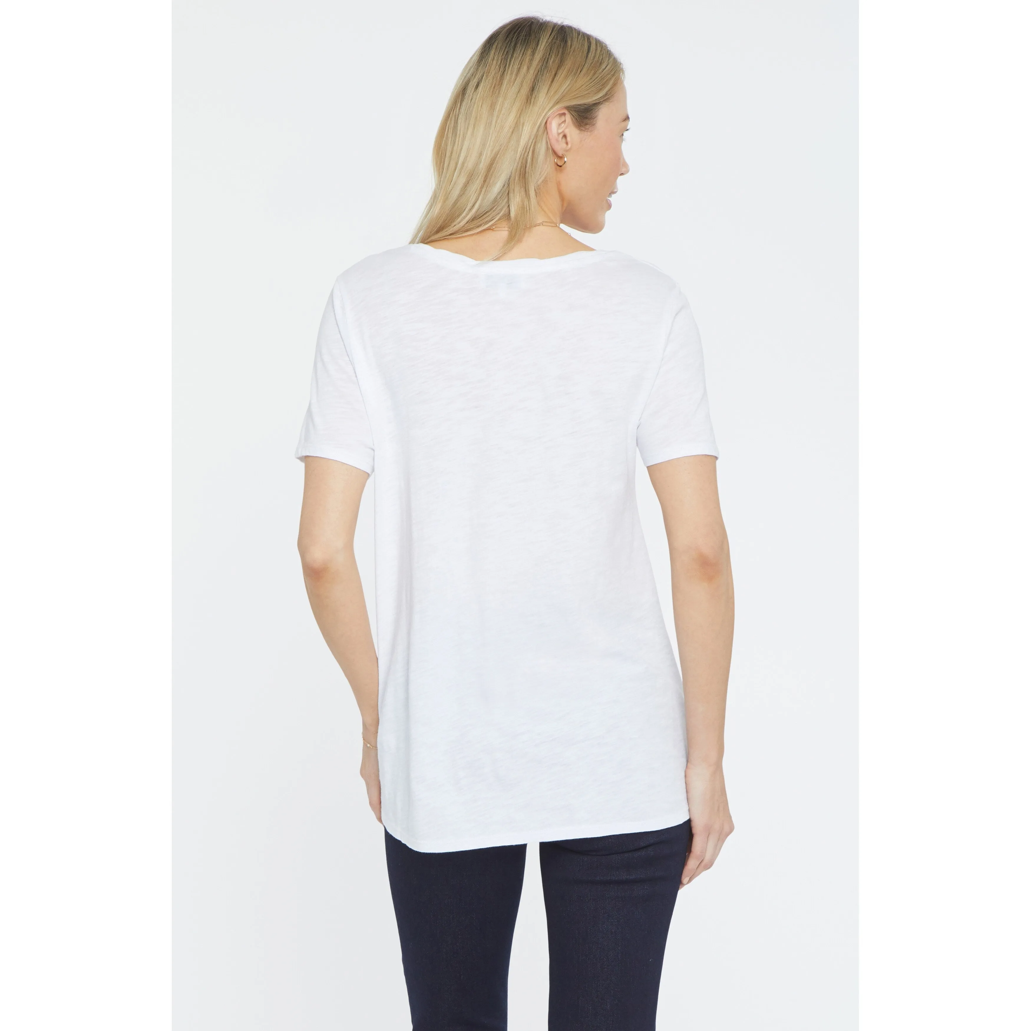 Ladies-Short Sleeve A-Line Twist V-Neck Tee sold by Zulily product image thumbnail 4