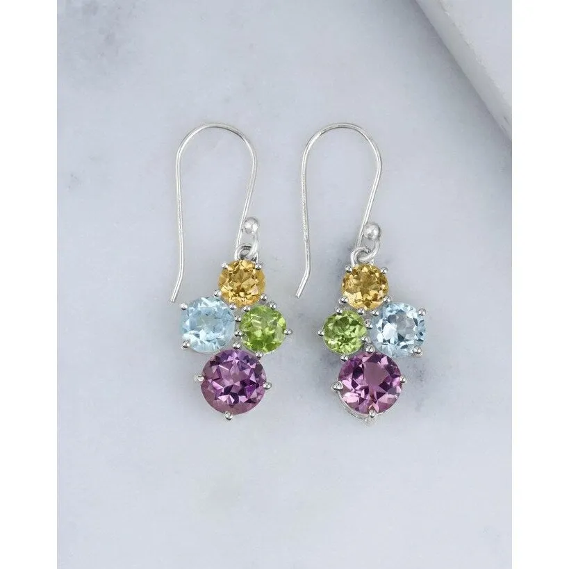 YS Gems Sterling Silver Multi Gemstone Earring - 0.51 x 1.38 sold by Zulily product image thumbnail 2