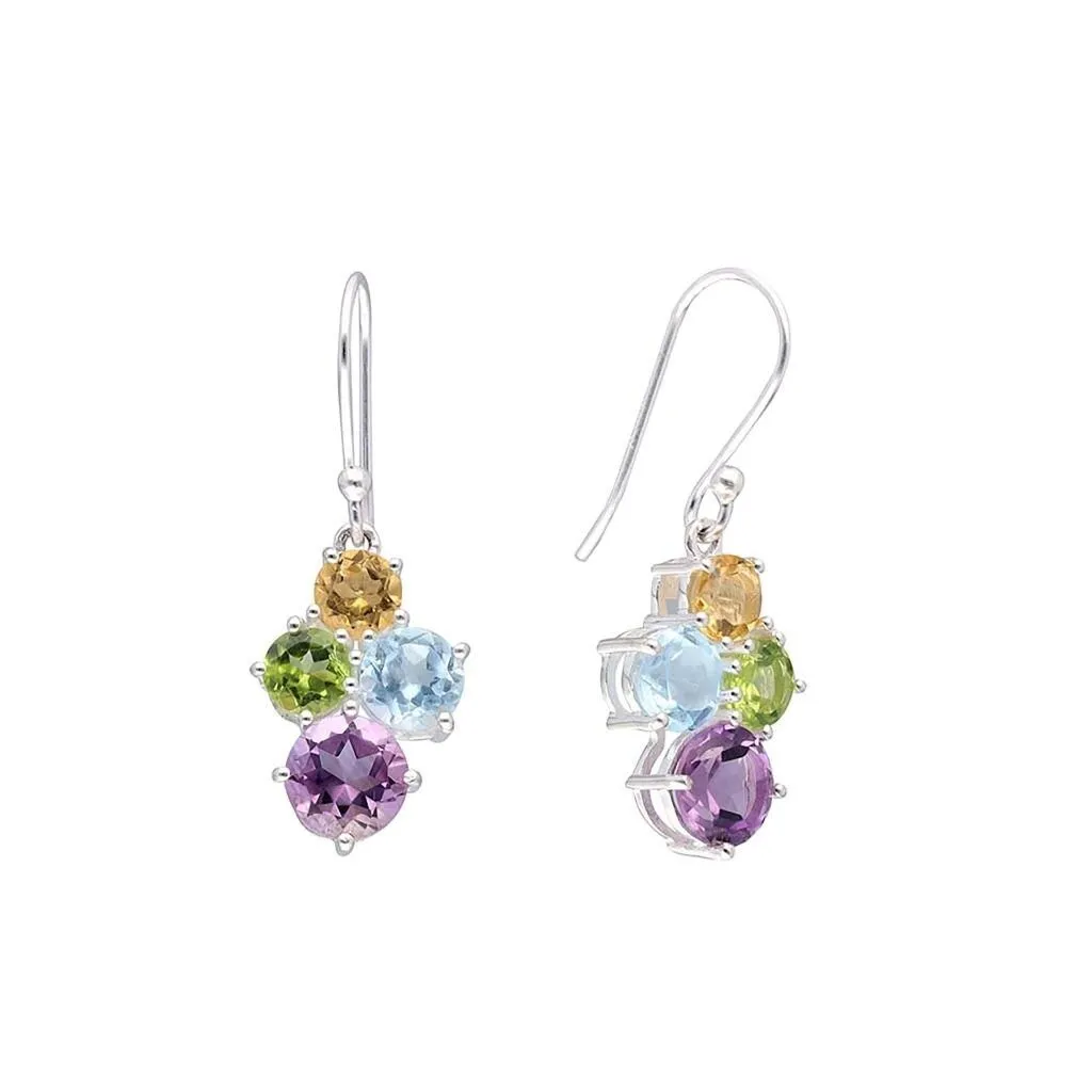 YS Gems Sterling Silver Multi Gemstone Earring - 0.51 x 1.38 sold by Zulily product image thumbnail 4