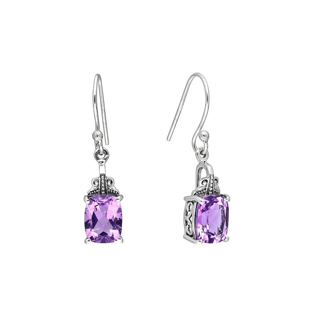 YS Gems Sterling Silver Purple Amethyst Gemstone Dangle Earring - 0.28 x 1.22 sold by Zulily product image thumbnail 4