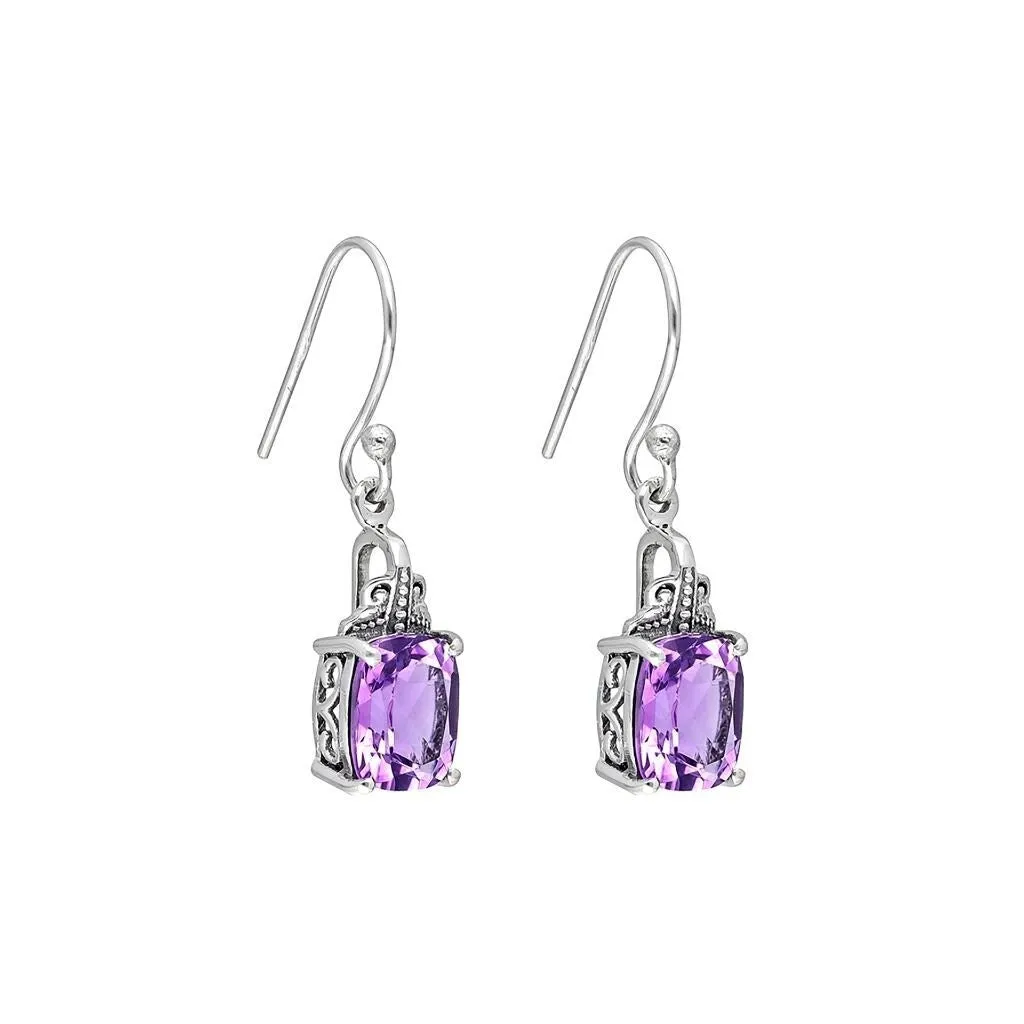 YS Gems Sterling Silver Purple Amethyst Gemstone Dangle Earring - 0.28 x 1.22 sold by Zulily product image thumbnail 3