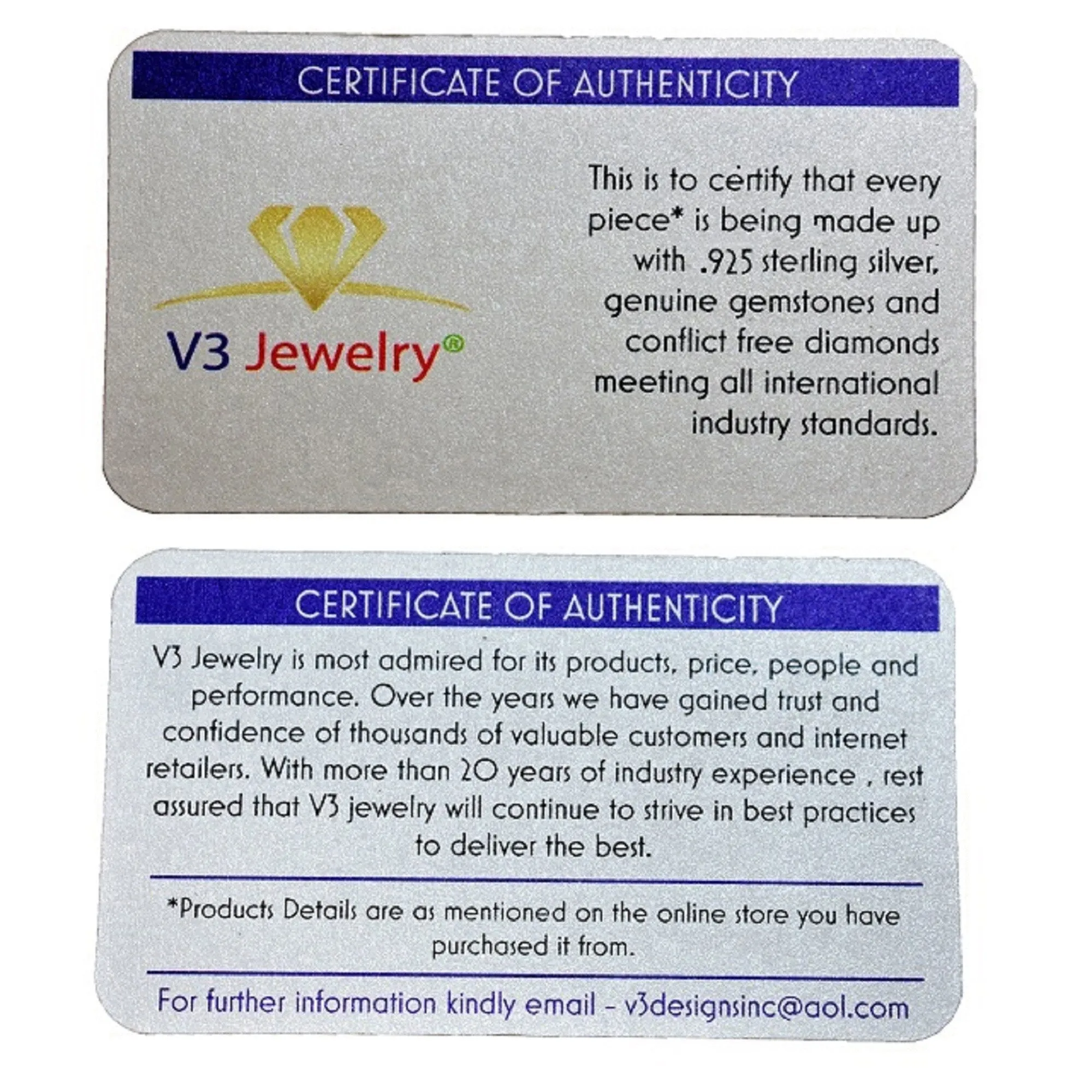 Sterling Silver with Natural Aquamarine and White Topaz Pendant with 18" Chain sold by Zulily product image thumbnail 2