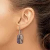 Curata 925 Sterling Silver Opaque Amethyst Hook Earrings - 35x16mm sold by Zulily