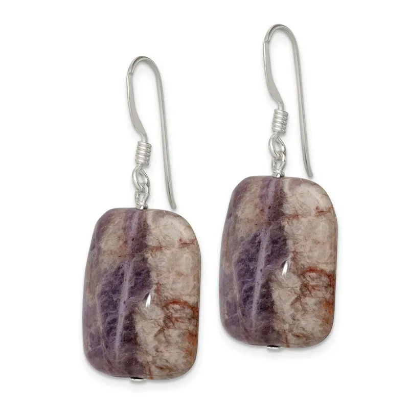Curata 925 Sterling Silver Opaque Amethyst Hook Earrings - 35x16mm sold by Zulily