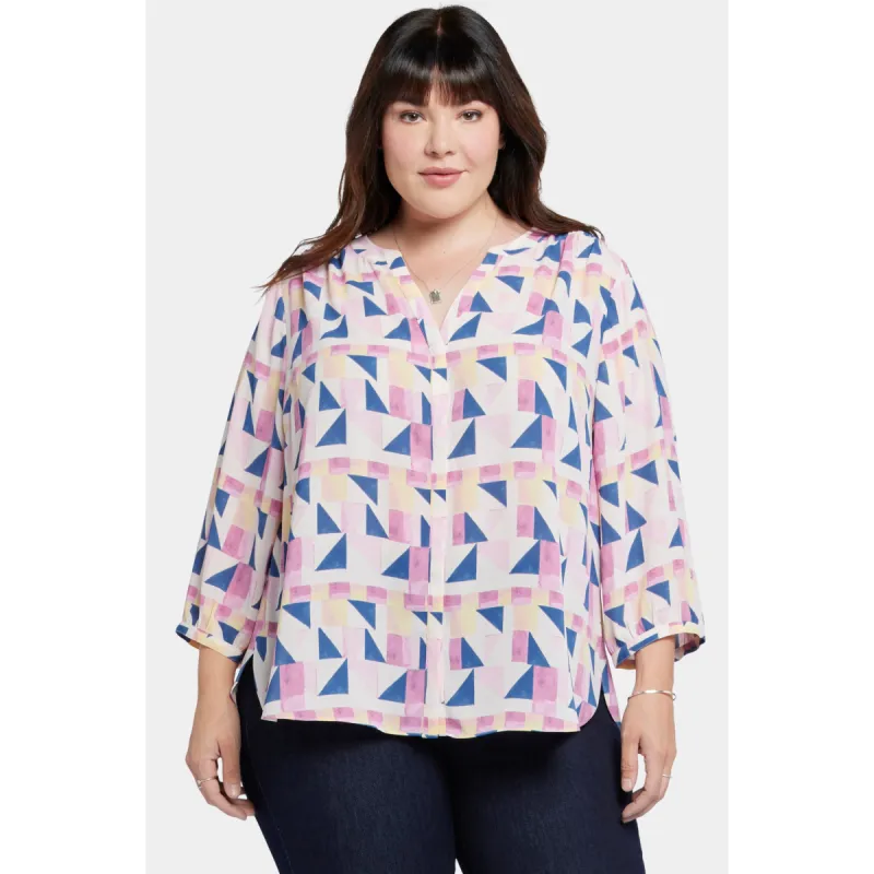 Ladies Plus-Womens Pintuck Blouse sold by Zulily