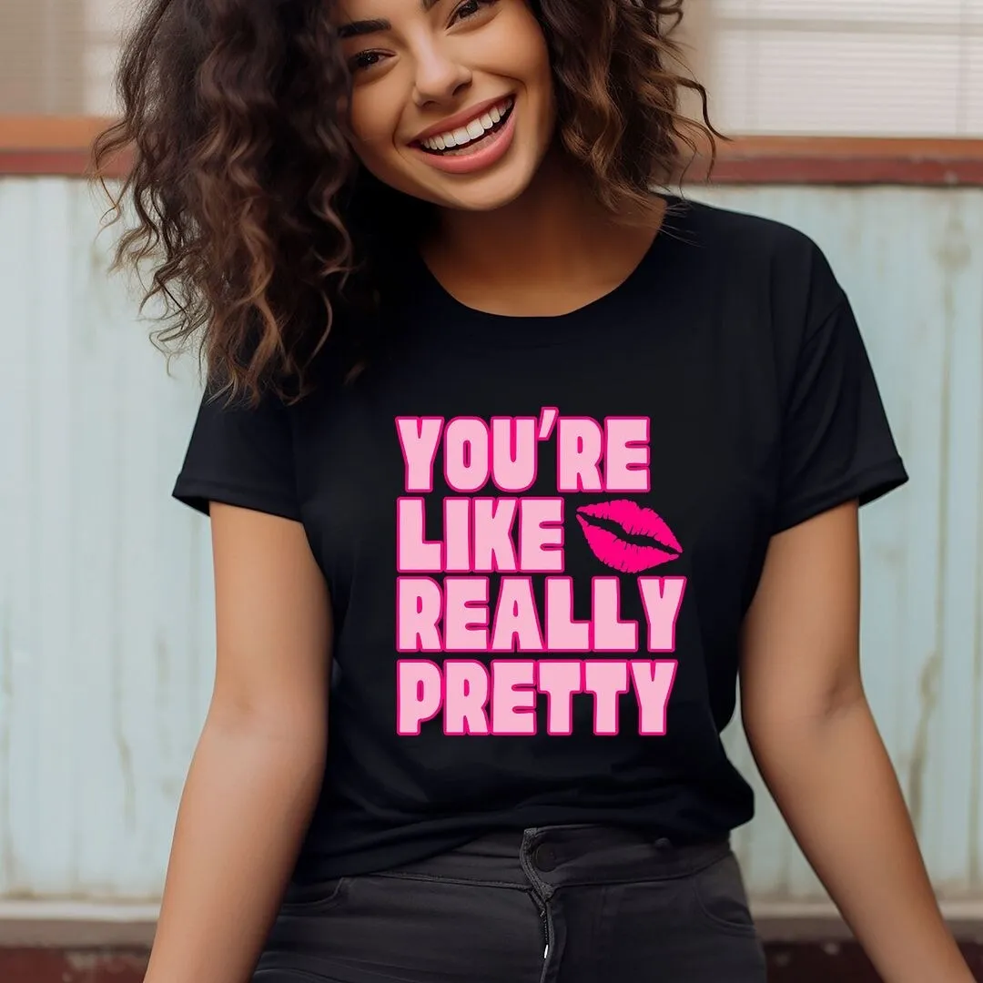 You're Like Really Pretty Short Sleeve Crewnneck Tee sold by Zulily product image thumbnail 4