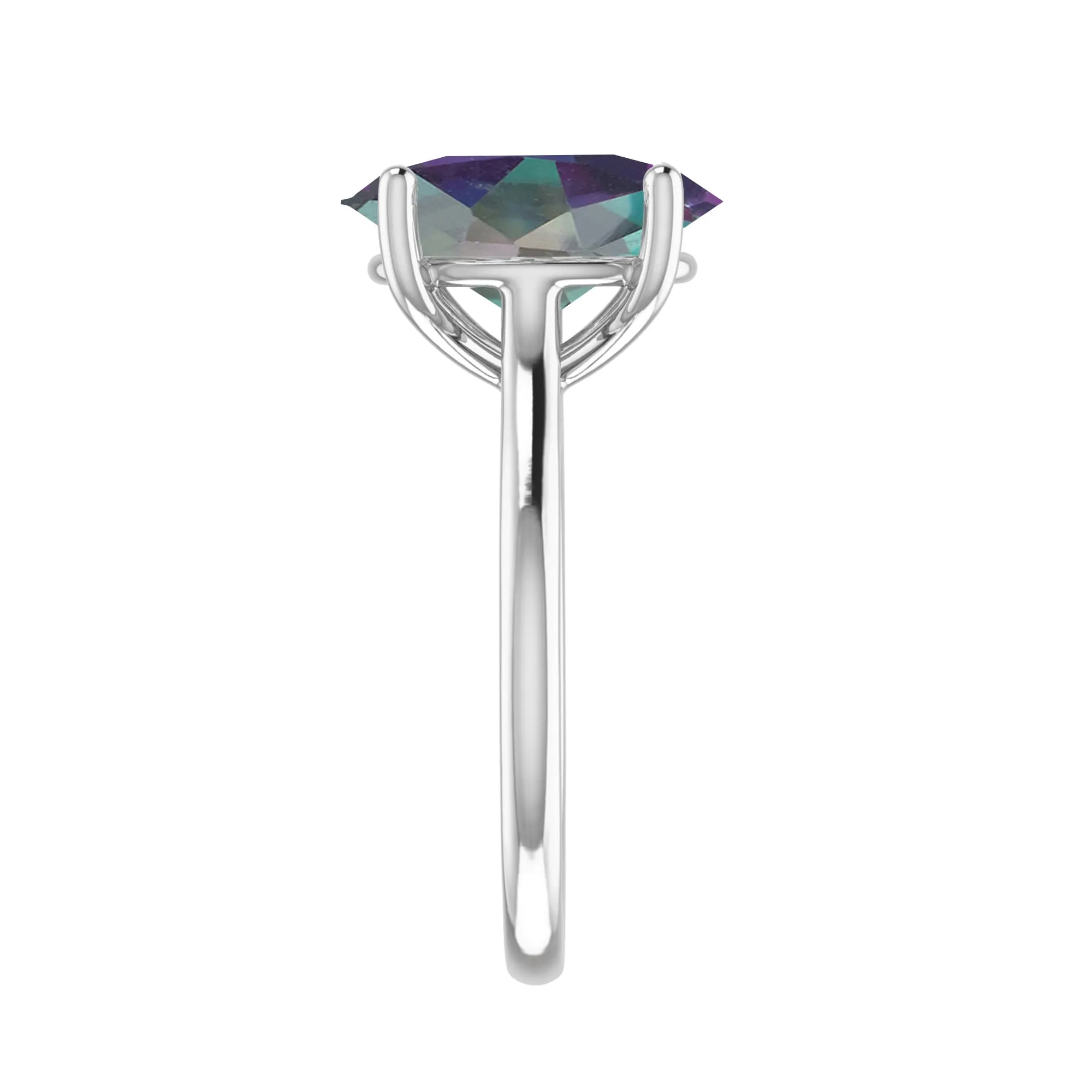 Sterling Silver with Oval Shape 3.35cttw Mystic Topaz Solitaire Ring sold by Zulily product image thumbnail 2