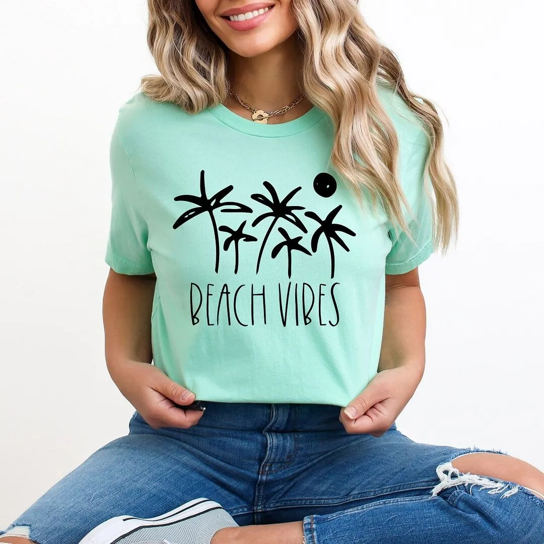 Beach Vibes Trees Short Sleeve Crewnneck Tee sold by Zulily product image thumbnail 3