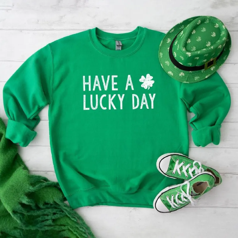 Have A Lucky Day Clover Graphic Sweatshirt sold by Zulily